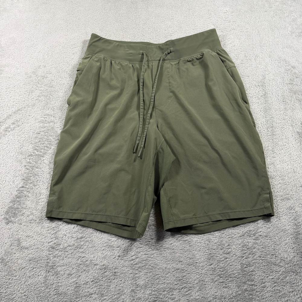 Lululemon‎ THE Short Lined Short 9" Men Small Green Athletic Running Gym